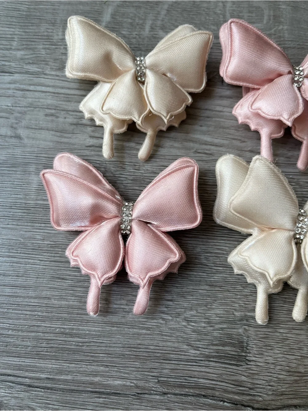 Satin Butterfly Hair Clips